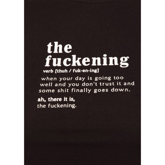 Fashion Nova ✦ The Fu*kening Graphic Crop Top ✦ Black Crew Neck Tee XS‑1X NWT - Picture 2 of 4